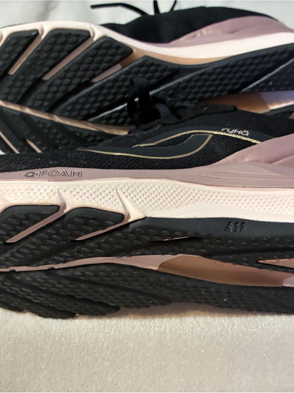Ryka Black Athletic Sneakers with Light Pink Accents, size 8.5 - Picture 5 of 7